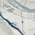 Map showing the Portland Harbor Superfund site boundaries along the Willamette River in Oregon